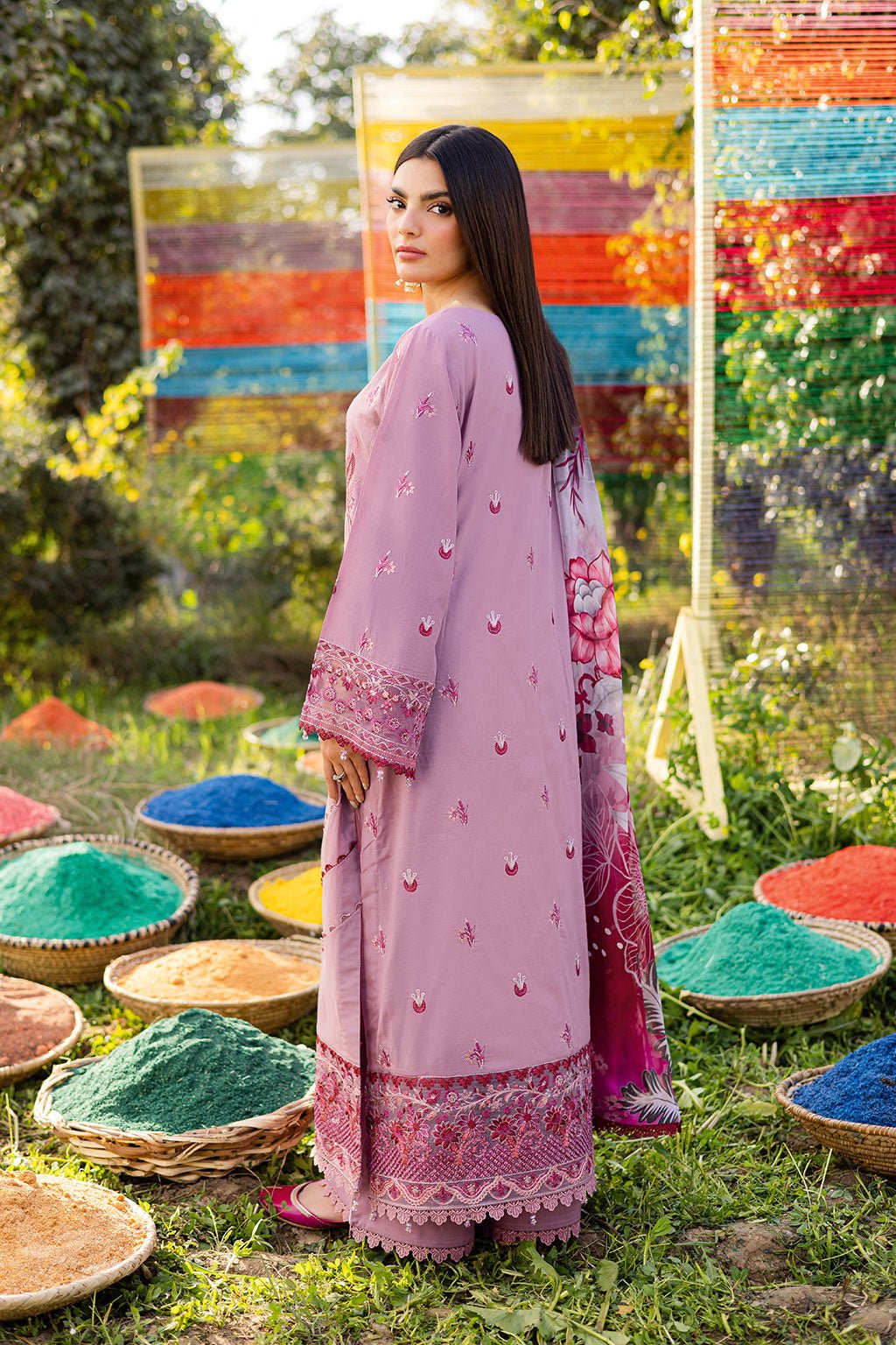 Ramsha | Riwayat Lawn Collection | Y-1209-Brand:Ramsha-Type:Ladies Clothes-Lilac-Lawn-House of Maryam- Buy in UK, USA