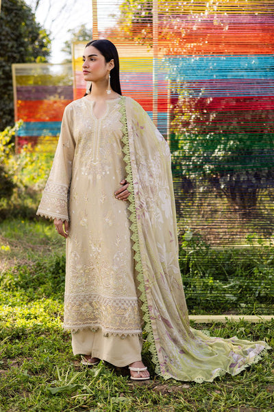 Ramsha | Riwayat Lawn Collection | Y-1210-Brand:Ramsha-Type:Ladies Clothes-Pale Yellow-Lawn-House of Maryam- Buy in UK, USA
