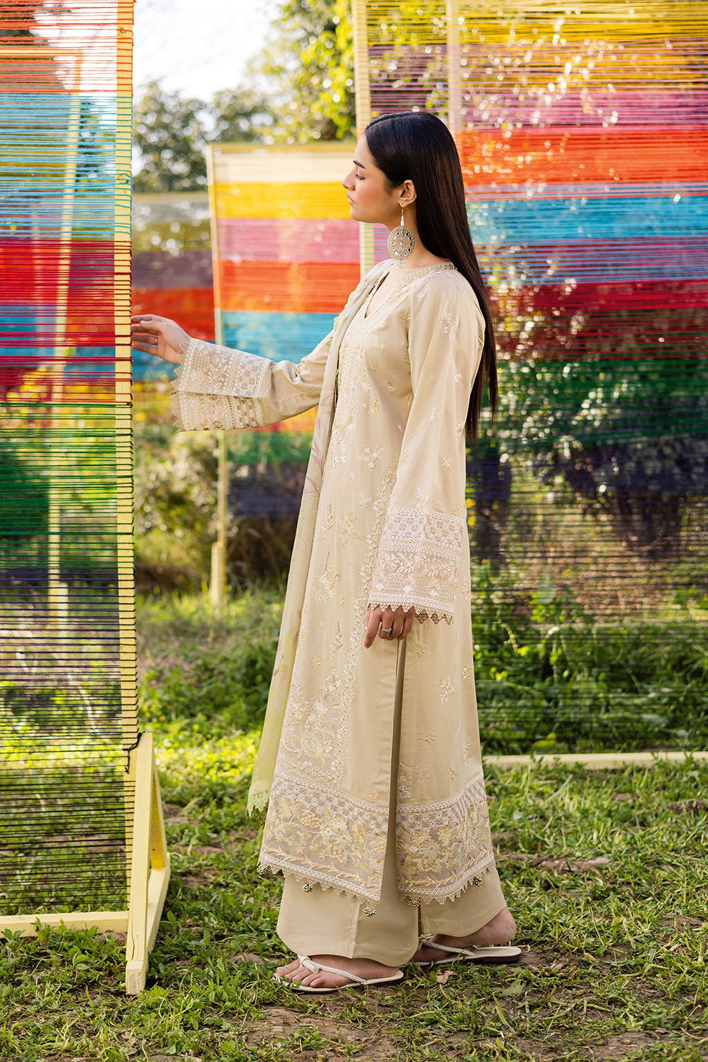 Ramsha | Riwayat Lawn Collection | Y-1210-Brand:Ramsha-Type:Ladies Clothes-Pale Yellow-Lawn-House of Maryam- Buy in UK, USA
