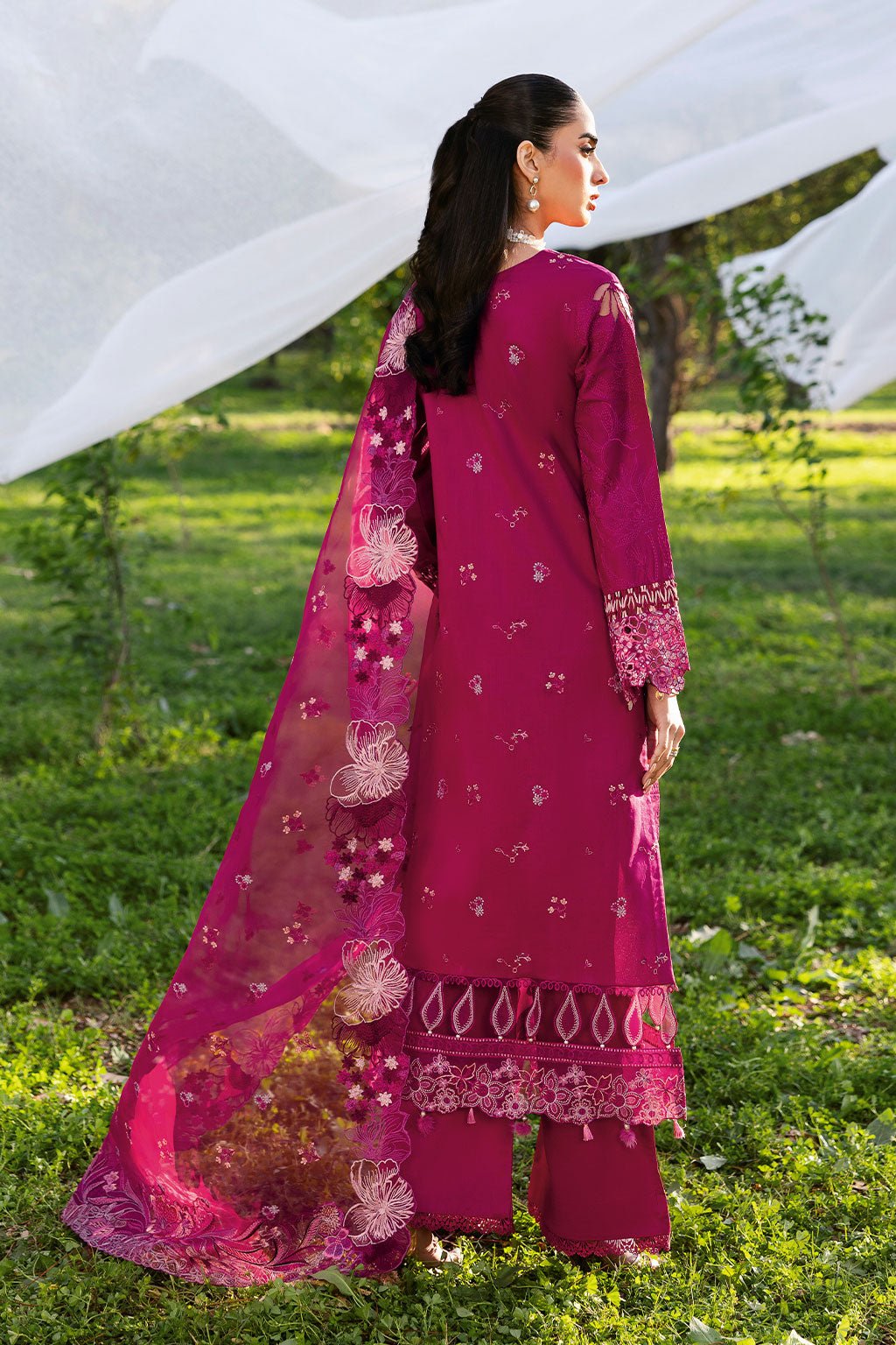 Ramsha | Riwayat Lawn Collection | Y-1301-Brand:Ramsha-Type:Ladies Clothes-Magenta-Lawn-House of Maryam- Buy in UK, USA