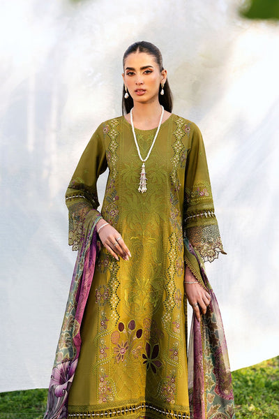 Ramsha | Riwayat Lawn Collection | Y-1303-Brand:Ramsha-Type:Ladies Clothes-Mehndi Green-Lawn-House of Maryam- Buy in UK, USA