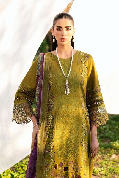 Ramsha | Riwayat Lawn Collection | Y-1303-Brand:Ramsha-Type:Ladies Clothes-Mehndi Green-Lawn-House of Maryam- Buy in UK, USA