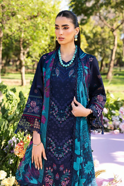 Ramsha | Riwayat Lawn Collection | Y-1307-Brand:Ramsha-Type:Ladies Clothes-Navy Blue-Lawn-House of Maryam- Buy in UK, USA