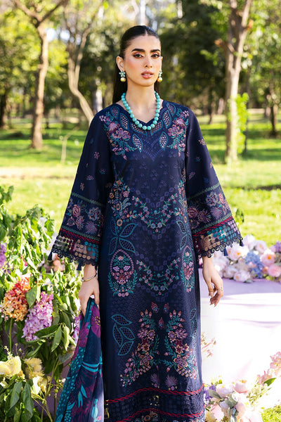 Ramsha | Riwayat Lawn Collection | Y-1307-Brand:Ramsha-Type:Ladies Clothes-Navy Blue-Lawn-House of Maryam- Buy in UK, USA