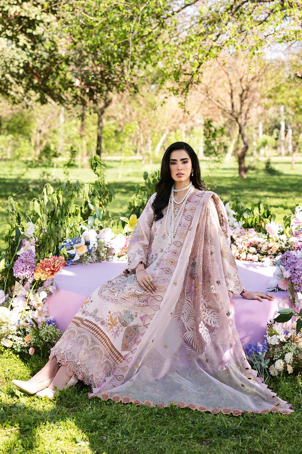 Ramsha | Riwayat Lawn Collection | Y-1308-Brand:Ramsha-Type:Ladies Clothes-Ivory-Lawn-House of Maryam- Buy in UK, USA