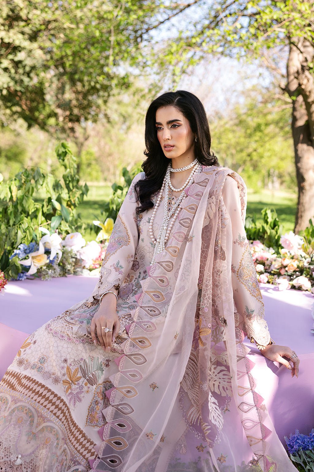 Ramsha | Riwayat Lawn Collection | Y-1308-Brand:Ramsha-Type:Ladies Clothes-Ivory-Lawn-House of Maryam- Buy in UK, USA