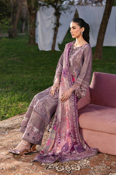 Ramsha | Riwayat Lawn Collection | Y-1310-Brand:Ramsha-Type:Ladies Clothes-Purplish Gray-Lawn-House of Maryam- Buy in UK, USA