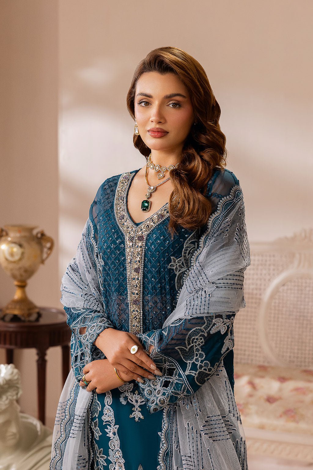 Ramsha | Satrangi 26 | ST-101-Brand:Ramsha-Type:Ladies Clothes-Zinc-Chiffon-House of Maryam- Buy in UK, USA