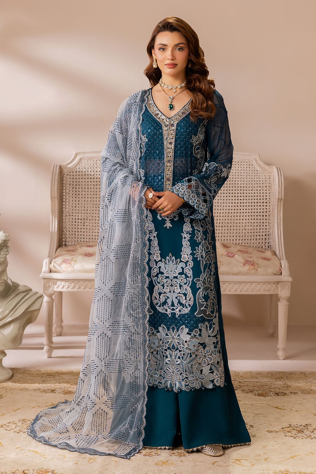 Ramsha | Satrangi 26 | ST-101-Brand:Ramsha-Type:Ladies Clothes-Zinc-Chiffon-House of Maryam- Buy in UK, USA