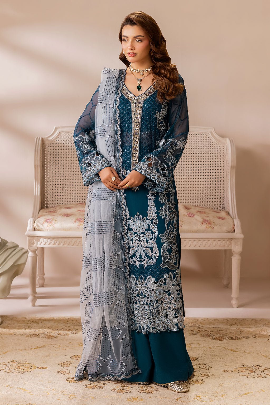 Ramsha | Satrangi 26 | ST-101-Brand:Ramsha-Type:Ladies Clothes-Zinc-Chiffon-House of Maryam- Buy in UK, USA
