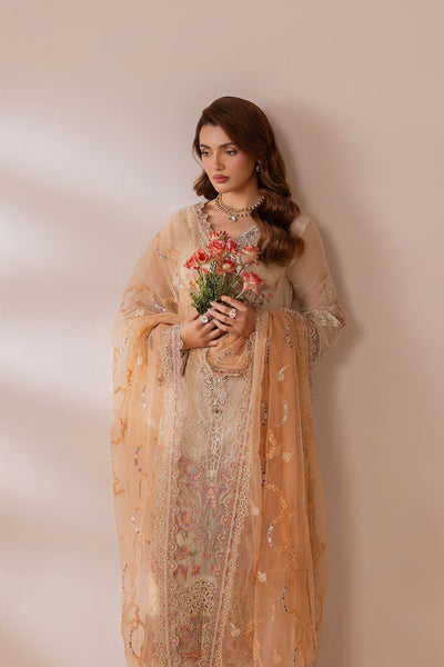Ramsha | Satrangi 26 | ST-102-Brand:Ramsha-Type:Ladies Clothes-Pale Yellow-Chiffon-House of Maryam- Buy in UK, USA