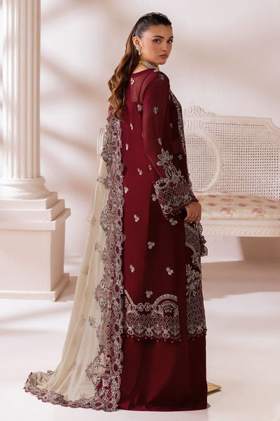 Ramsha | Satrangi 26 | ST-103-Brand:Ramsha-Type:Ladies Clothes-Maroon-Chiffon-House of Maryam- Buy in UK, USA