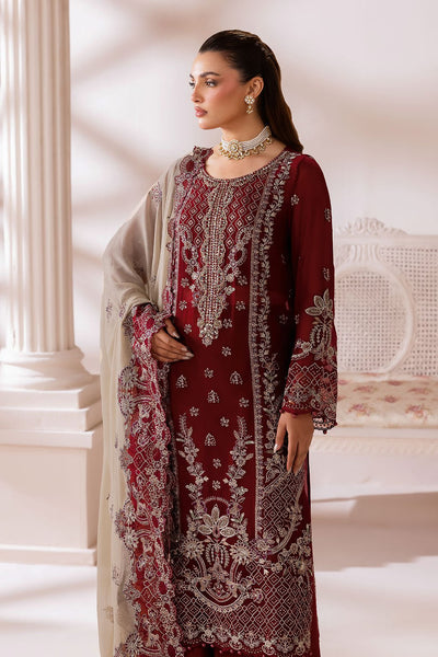 Ramsha | Satrangi 26 | ST-103-Brand:Ramsha-Type:Ladies Clothes-Maroon-Chiffon-House of Maryam- Buy in UK, USA