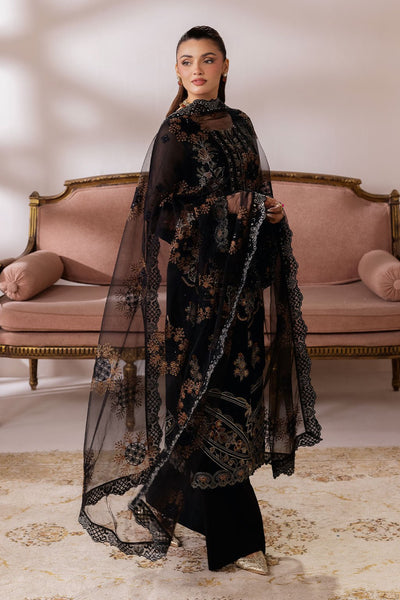 Ramsha | Satrangi 26 | ST-105-Brand:Ramsha-Type:Ladies Clothes-Black-Chiffon-House of Maryam- Buy in UK, USA
