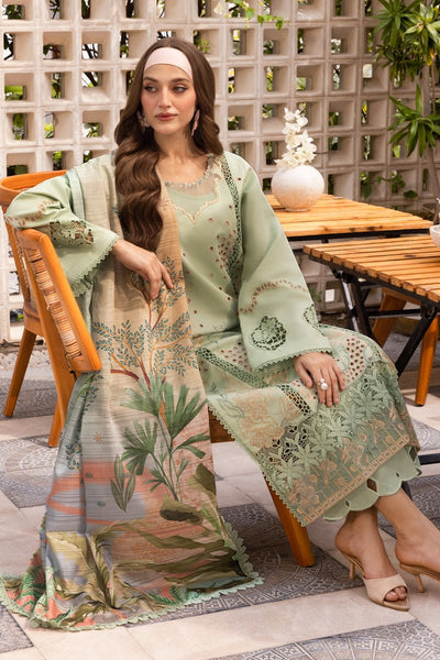 Rangrasiya | Carnation Luxury Festive Edit 25 | Areha-Brand:Rangrasiya-Type:Ladies Clothes-Light Pistachio-Lawn-House of Maryam- Buy in UK, USA