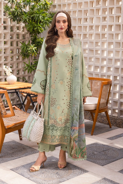 Rangrasiya | Carnation Luxury Festive Edit 25 | Areha-Brand:Rangrasiya-Type:Ladies Clothes-Light Pistachio-Lawn-House of Maryam- Buy in UK, USA