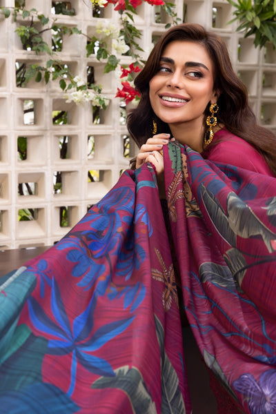 Rangrasiya | Carnation Luxury Festive Edit 25 | Aria-Brand:Rangrasiya-Type:Ladies Clothes-Berry Red-Lawn-House of Maryam- Buy in UK, USA