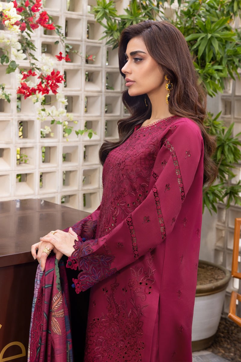 Rangrasiya | Carnation Luxury Festive Edit 25 | Aria-Brand:Rangrasiya-Type:Ladies Clothes-Berry Red-Lawn-House of Maryam- Buy in UK, USA