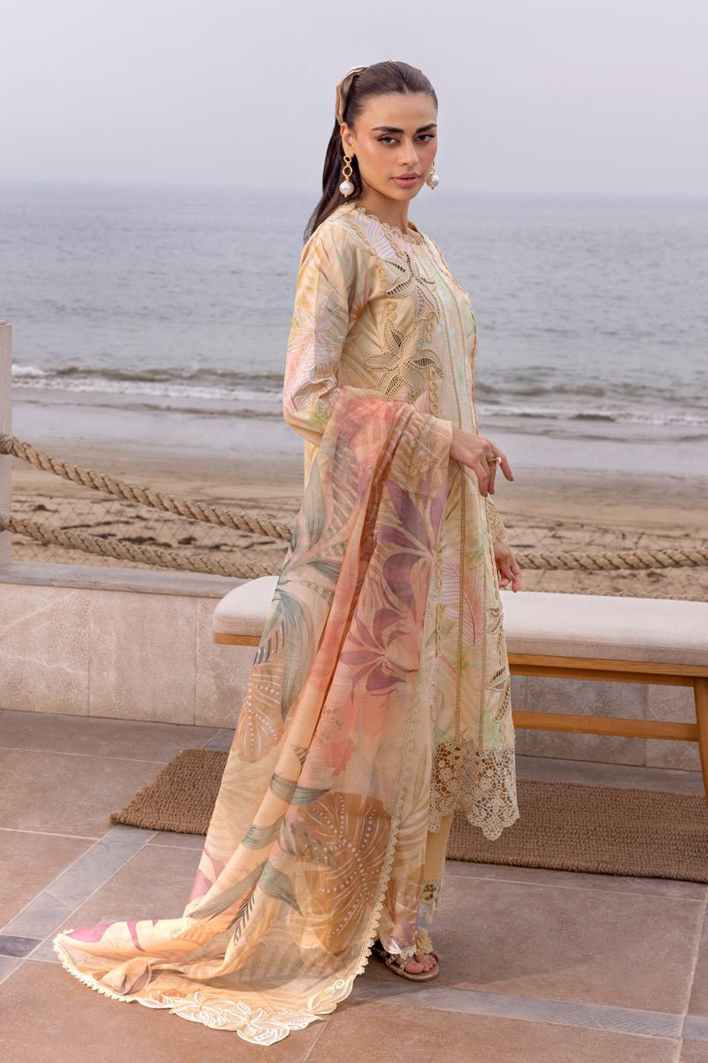 Rangrasiya | Carnation Luxury Festive Edit 25 | Ezra-Brand:Rangrasiya-Type:Ladies Clothes-Pale Yellow-Lawn-House of Maryam- Buy in UK, USA