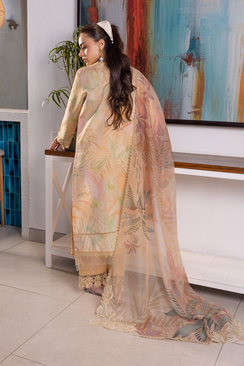Rangrasiya | Carnation Luxury Festive Edit 25 | Ezra-Brand:Rangrasiya-Type:Ladies Clothes-Pale Yellow-Lawn-House of Maryam- Buy in UK, USA
