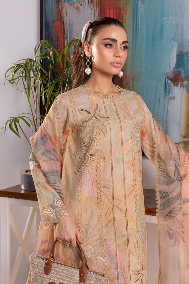 Rangrasiya | Carnation Luxury Festive Edit 25 | Ezra-Brand:Rangrasiya-Type:Ladies Clothes-Pale Yellow-Lawn-House of Maryam- Buy in UK, USA