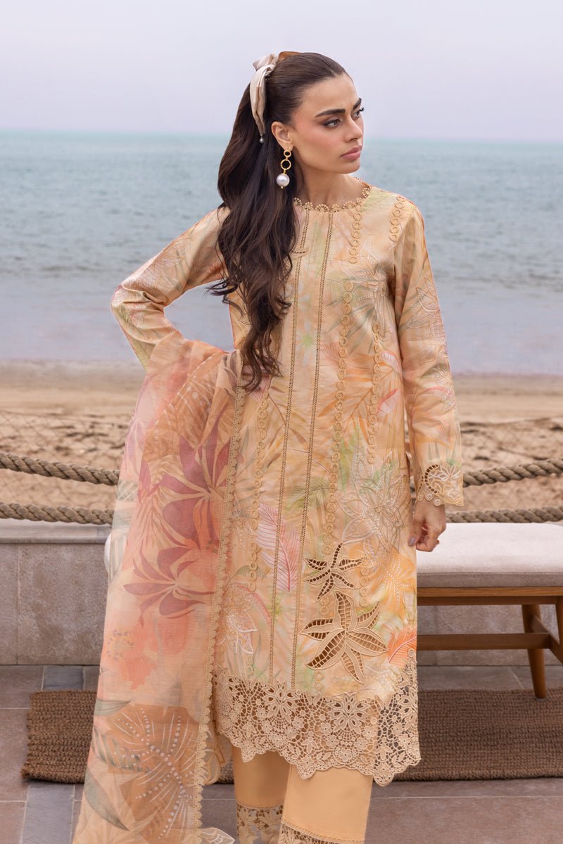 Rangrasiya | Carnation Luxury Festive Edit 25 | Ezra-Brand:Rangrasiya-Type:Ladies Clothes-Pale Yellow-Lawn-House of Maryam- Buy in UK, USA