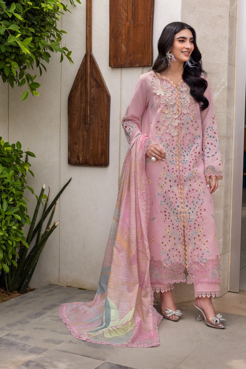 Rangrasiya | Carnation Luxury Festive Edit 25 | Irha-Brand:Rangrasiya-Type:Ladies Clothes-Pink-Lawn-House of Maryam- Buy in UK, USA