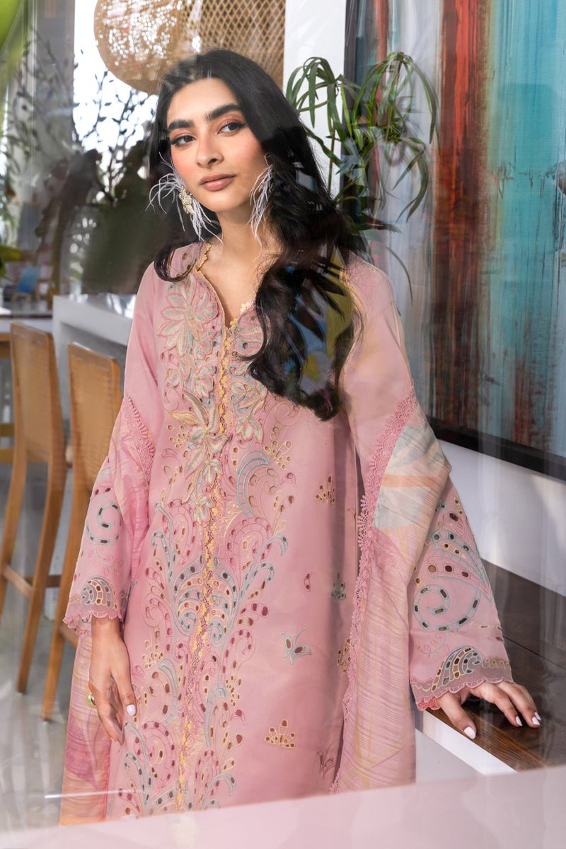 Rangrasiya | Carnation Luxury Festive Edit 25 | Irha-Brand:Rangrasiya-Type:Ladies Clothes-Pink-Lawn-House of Maryam- Buy in UK, USA