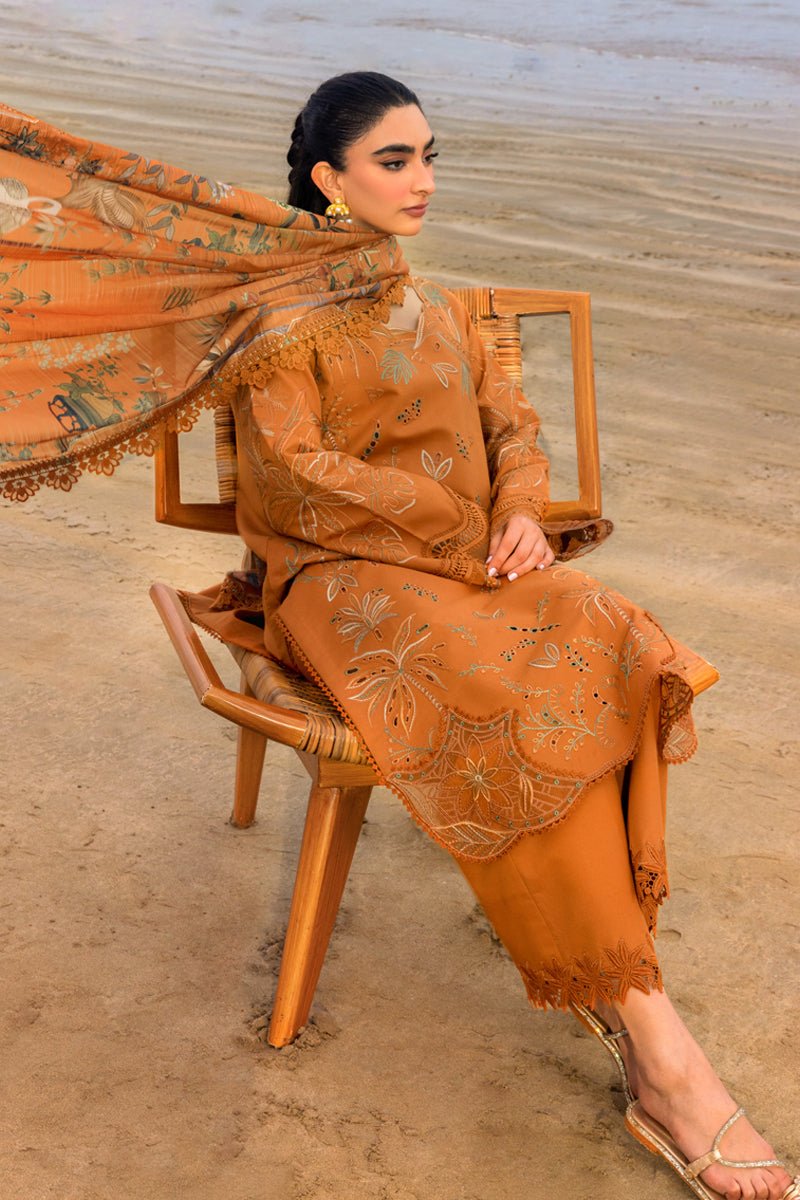 Rangrasiya | Carnation Luxury Festive Edit 25 | Isla-Brand:Rangrasiya-Type:Ladies Clothes-Rust-Lawn-House of Maryam- Buy in UK, USA