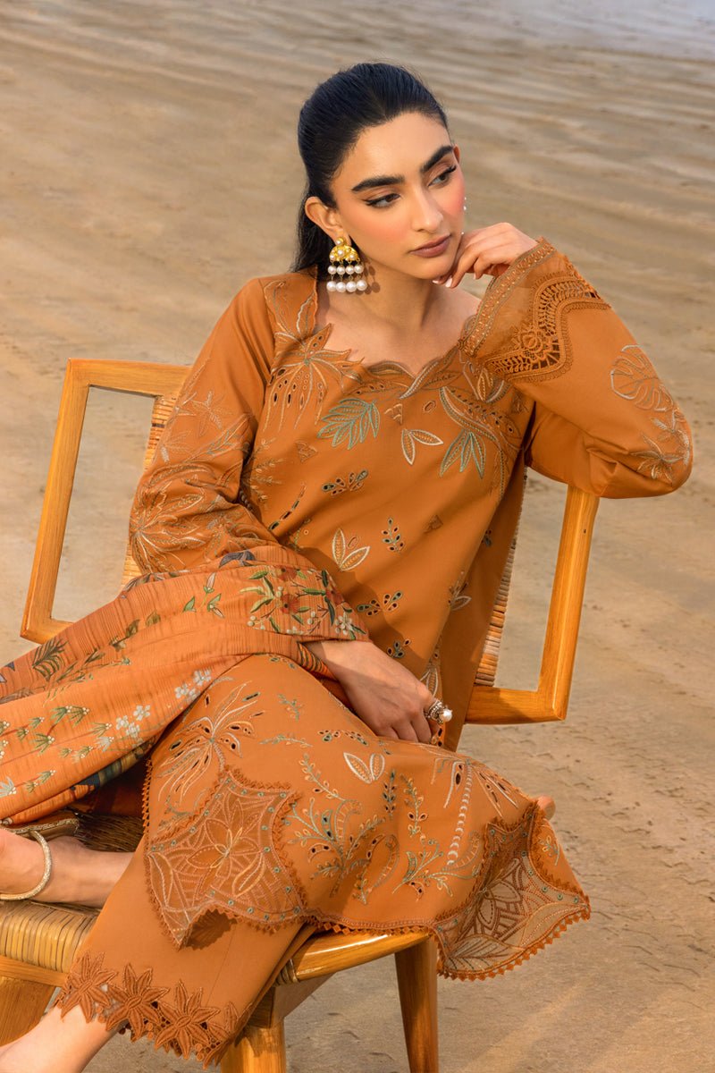 Rangrasiya | Carnation Luxury Festive Edit 25 | Isla-Brand:Rangrasiya-Type:Ladies Clothes-Rust-Lawn-House of Maryam- Buy in UK, USA