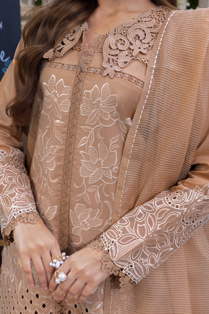 Rangrasiya | Carnation Luxury Festive Edit 25 | Kaia-Brand:Rangrasiya-Type:Ladies Clothes-Beige-Lawn-House of Maryam- Buy in UK, USA
