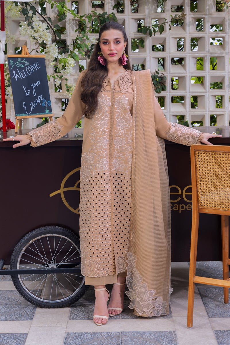 Rangrasiya | Carnation Luxury Festive Edit 25 | Kaia-Brand:Rangrasiya-Type:Ladies Clothes-Beige-Lawn-House of Maryam- Buy in UK, USA