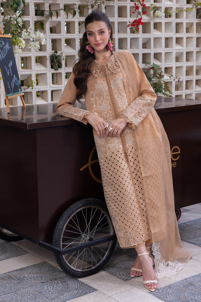 Rangrasiya | Carnation Luxury Festive Edit 25 | Kaia-Brand:Rangrasiya-Type:Ladies Clothes-Beige-Lawn-House of Maryam- Buy in UK, USA