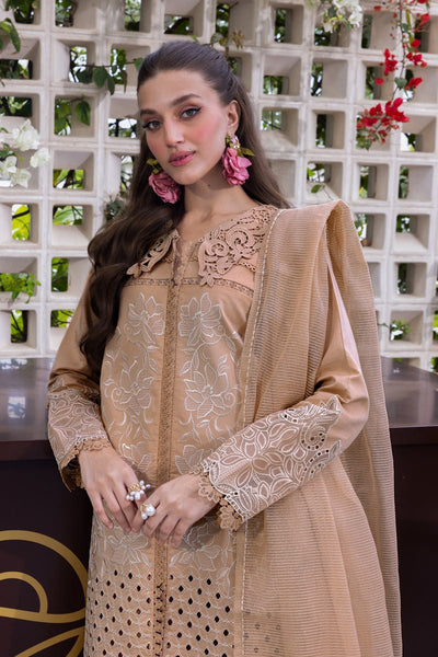 Rangrasiya | Carnation Luxury Festive Edit 25 | Kaia-Brand:Rangrasiya-Type:Ladies Clothes-Beige-Lawn-House of Maryam- Buy in UK, USA