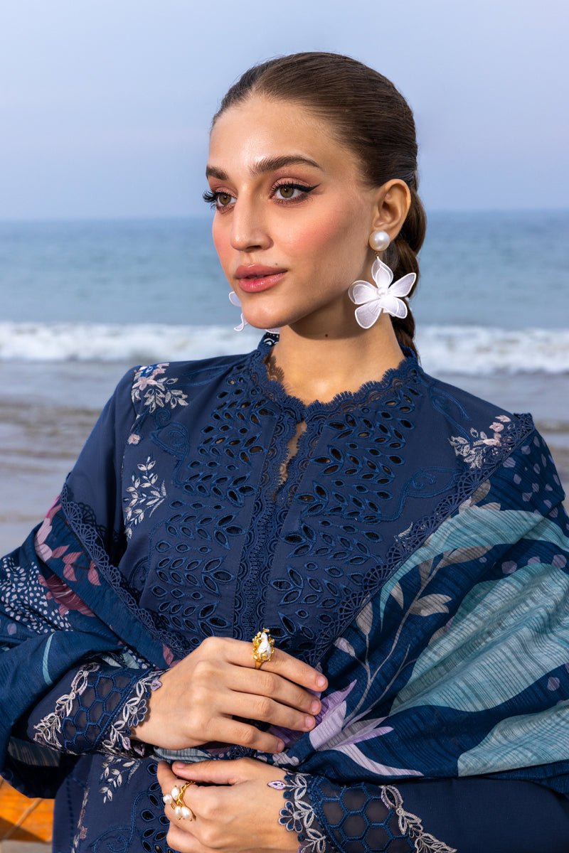 Rangrasiya | Carnation Luxury Festive Edit 25 | Keya-Brand:Rangrasiya-Type:Ladies Clothes-Dark Blue-Lawn-House of Maryam- Buy in UK, USA