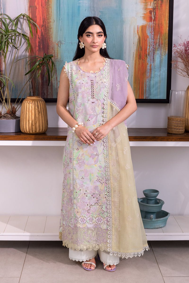 Rangrasiya | Carnation Luxury Festive Edit 25 | Lara-Brand:Rangrasiya-Type:Ladies Clothes-Lilac-Lawn-House of Maryam- Buy in UK, USA