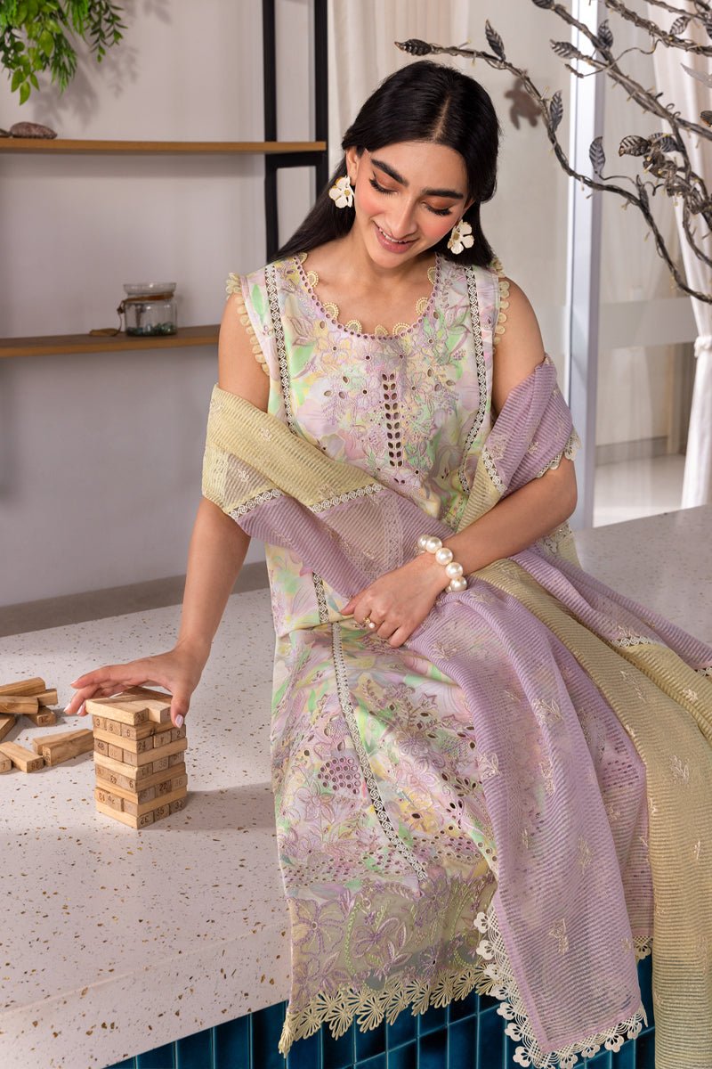 Rangrasiya | Carnation Luxury Festive Edit 25 | Lara-Brand:Rangrasiya-Type:Ladies Clothes-Lilac-Lawn-House of Maryam- Buy in UK, USA