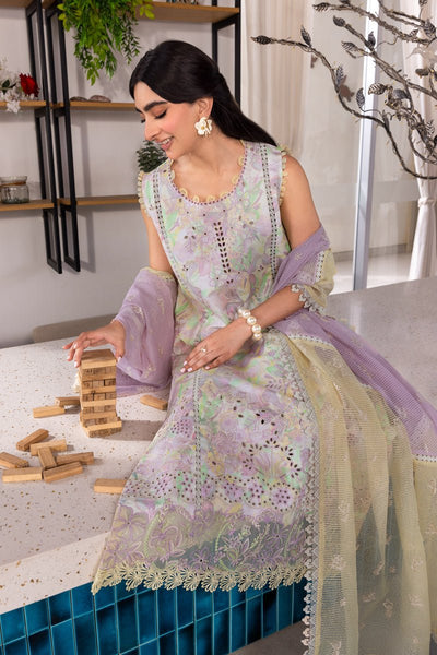 Rangrasiya | Carnation Luxury Festive Edit 25 | Lara-Brand:Rangrasiya-Type:Ladies Clothes-Lilac-Lawn-House of Maryam- Buy in UK, USA