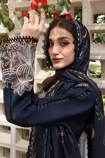 Rangrasiya | Carnation Luxury Festive Edit 25 | Liaro-Brand:Rangrasiya-Type:Ladies Clothes-Navy Blue-Lawn-House of Maryam- Buy in UK, USA