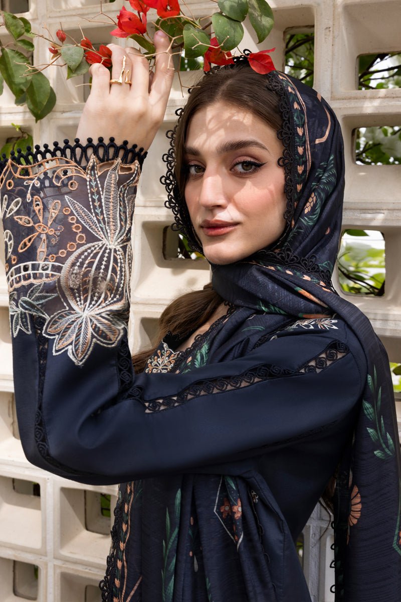 Rangrasiya | Carnation Luxury Festive Edit 25 | Liaro-Brand:Rangrasiya-Type:Ladies Clothes-Navy Blue-Lawn-House of Maryam- Buy in UK, USA