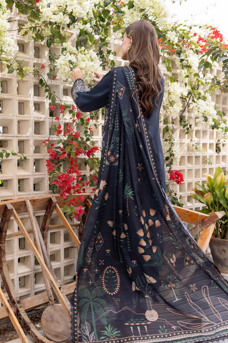Rangrasiya | Carnation Luxury Festive Edit 25 | Liaro-Brand:Rangrasiya-Type:Ladies Clothes-Navy Blue-Lawn-House of Maryam- Buy in UK, USA