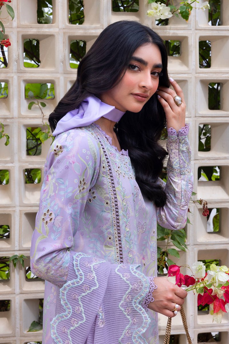 Rangrasiya | Carnation Luxury Festive Edit 25 | Lily-Brand:Rangrasiya-Type:Ladies Clothes-Lilac-Lawn-House of Maryam- Buy in UK, USA