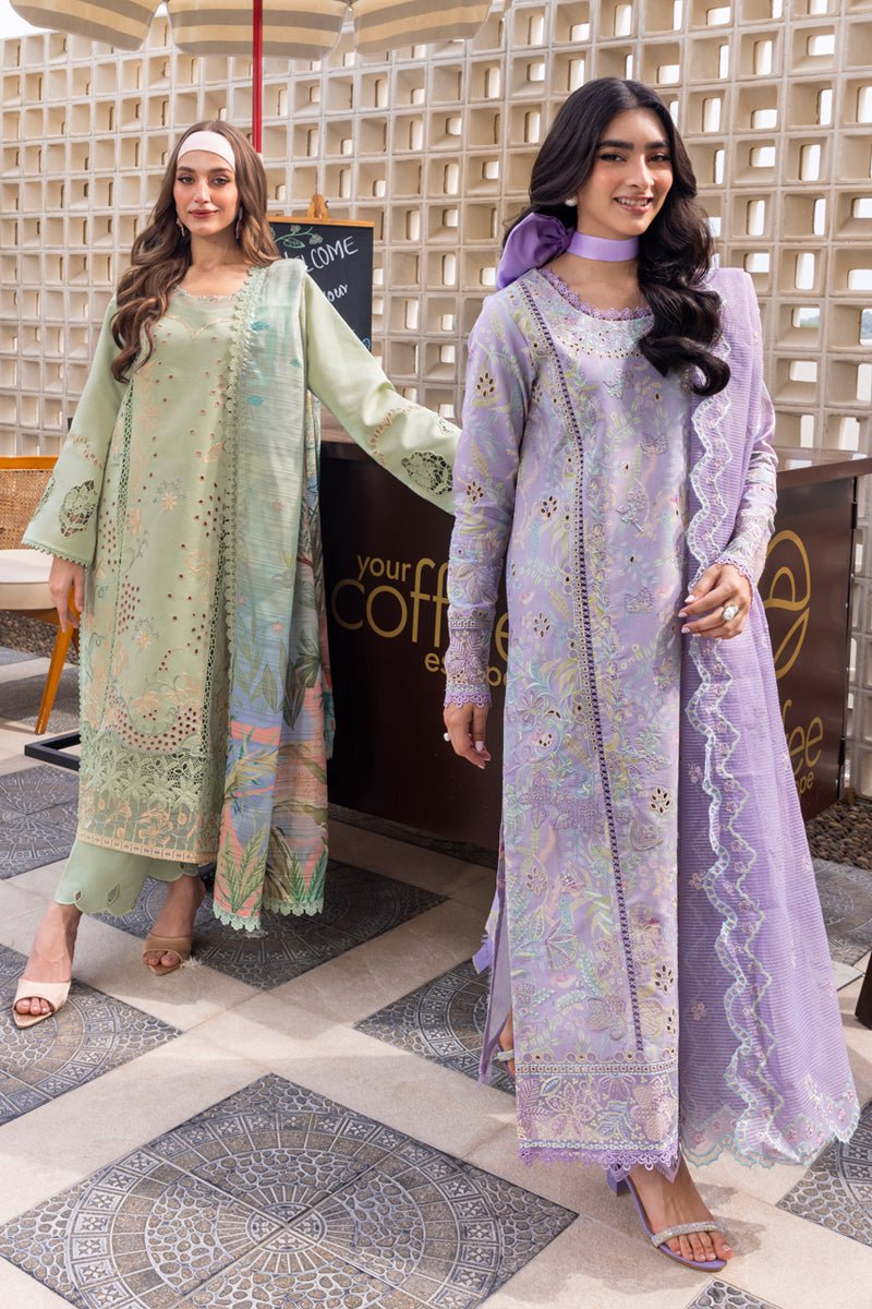 Rangrasiya | Carnation Luxury Festive Edit 25 | Lily-Brand:Rangrasiya-Type:Ladies Clothes-Lilac-Lawn-House of Maryam- Buy in UK, USA
