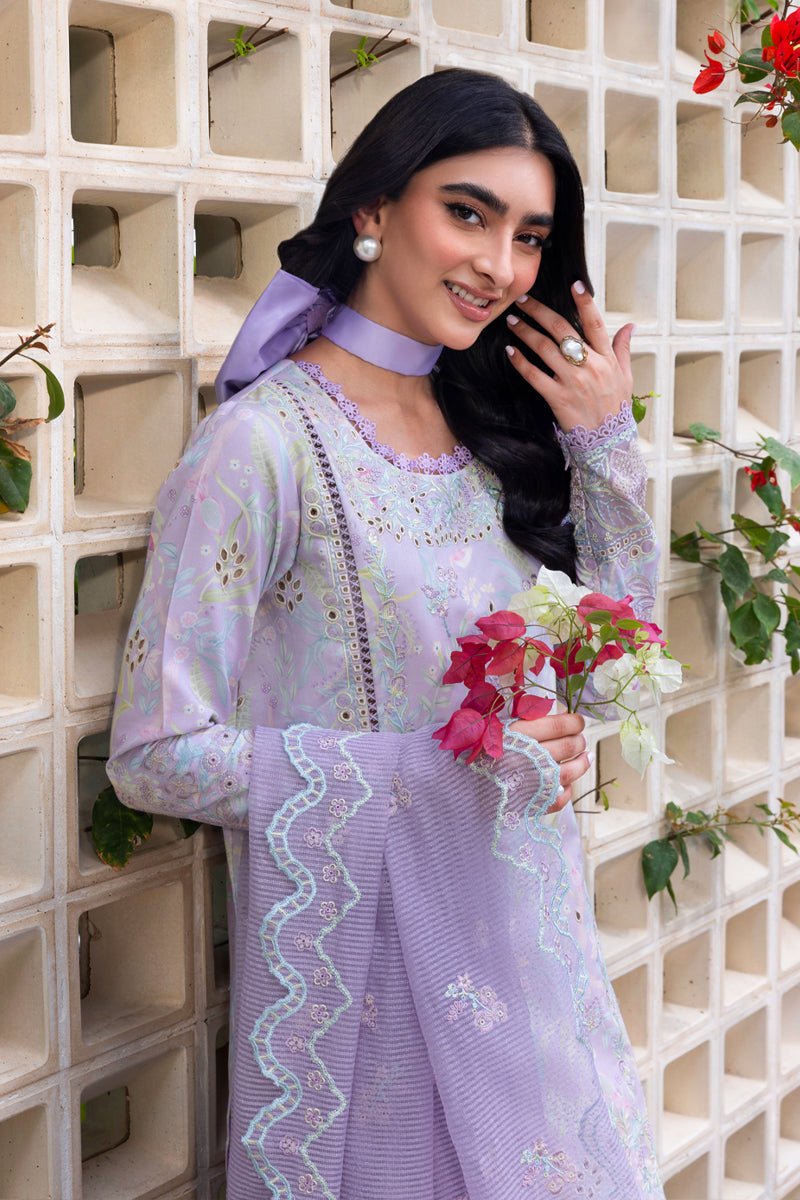 Rangrasiya | Carnation Luxury Festive Edit 25 | Lily-Brand:Rangrasiya-Type:Ladies Clothes-Lilac-Lawn-House of Maryam- Buy in UK, USA