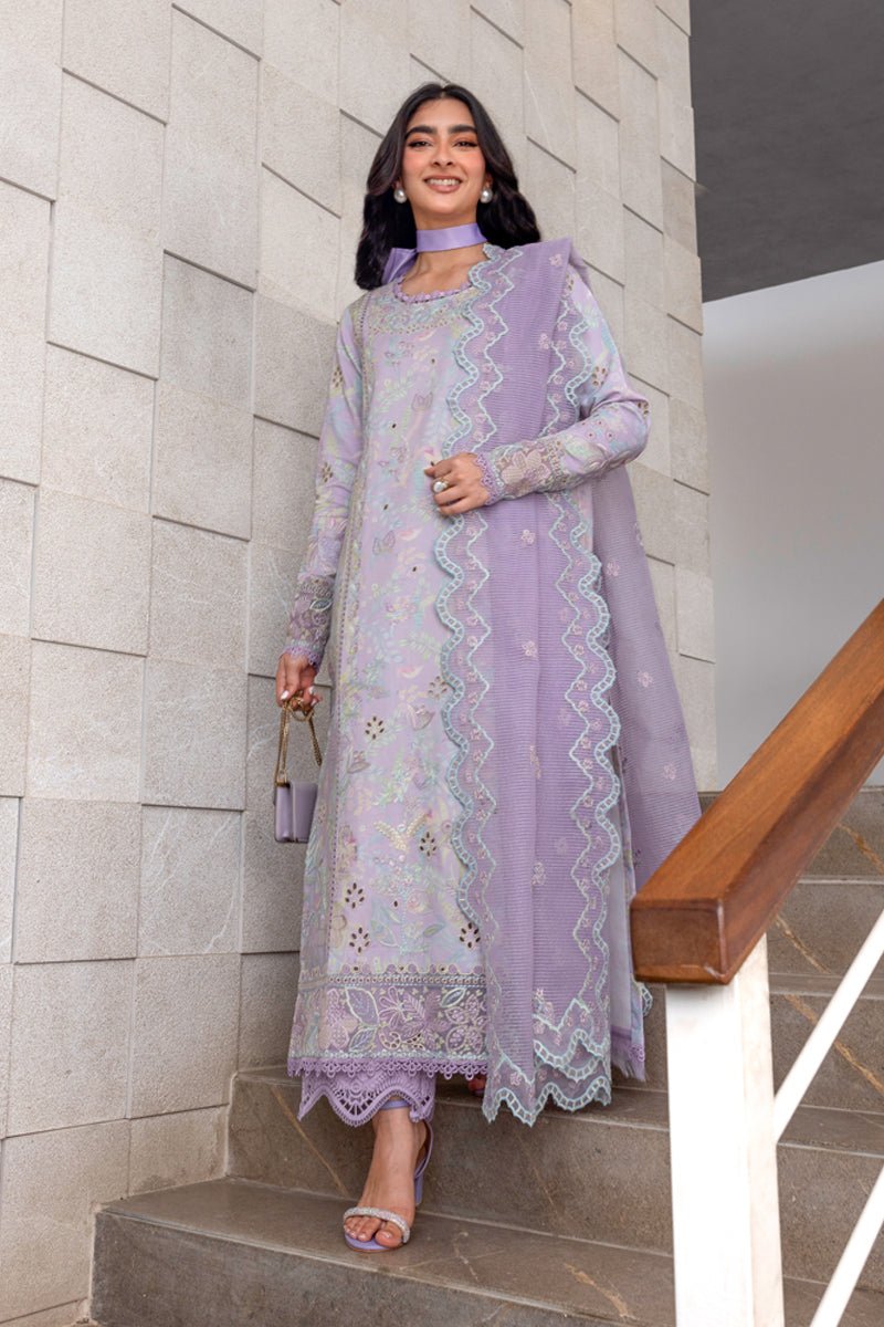 Rangrasiya | Carnation Luxury Festive Edit 25 | Lily-Brand:Rangrasiya-Type:Ladies Clothes-Lilac-Lawn-House of Maryam- Buy in UK, USA