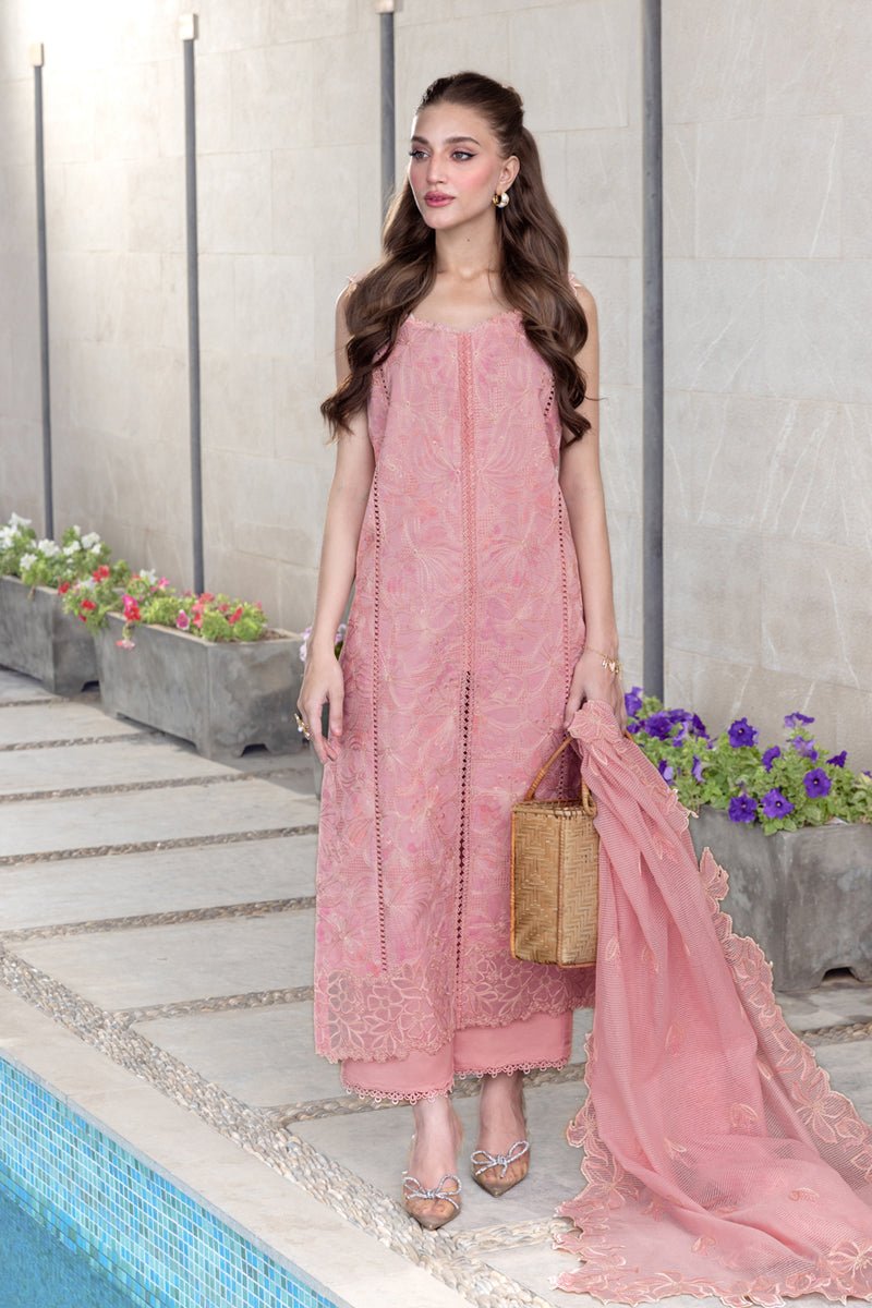 Rangrasiya | Carnation Luxury Festive Edit 25 | Mila-Brand:Rangrasiya-Type:Ladies Clothes-Pink-Lawn-House of Maryam- Buy in UK, USA