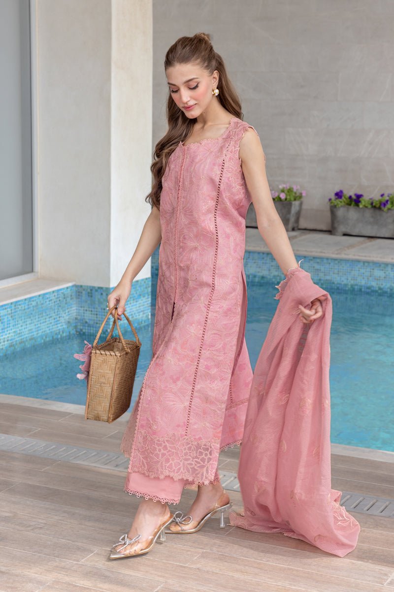 Rangrasiya | Carnation Luxury Festive Edit 25 | Mila-Brand:Rangrasiya-Type:Ladies Clothes-Pink-Lawn-House of Maryam- Buy in UK, USA