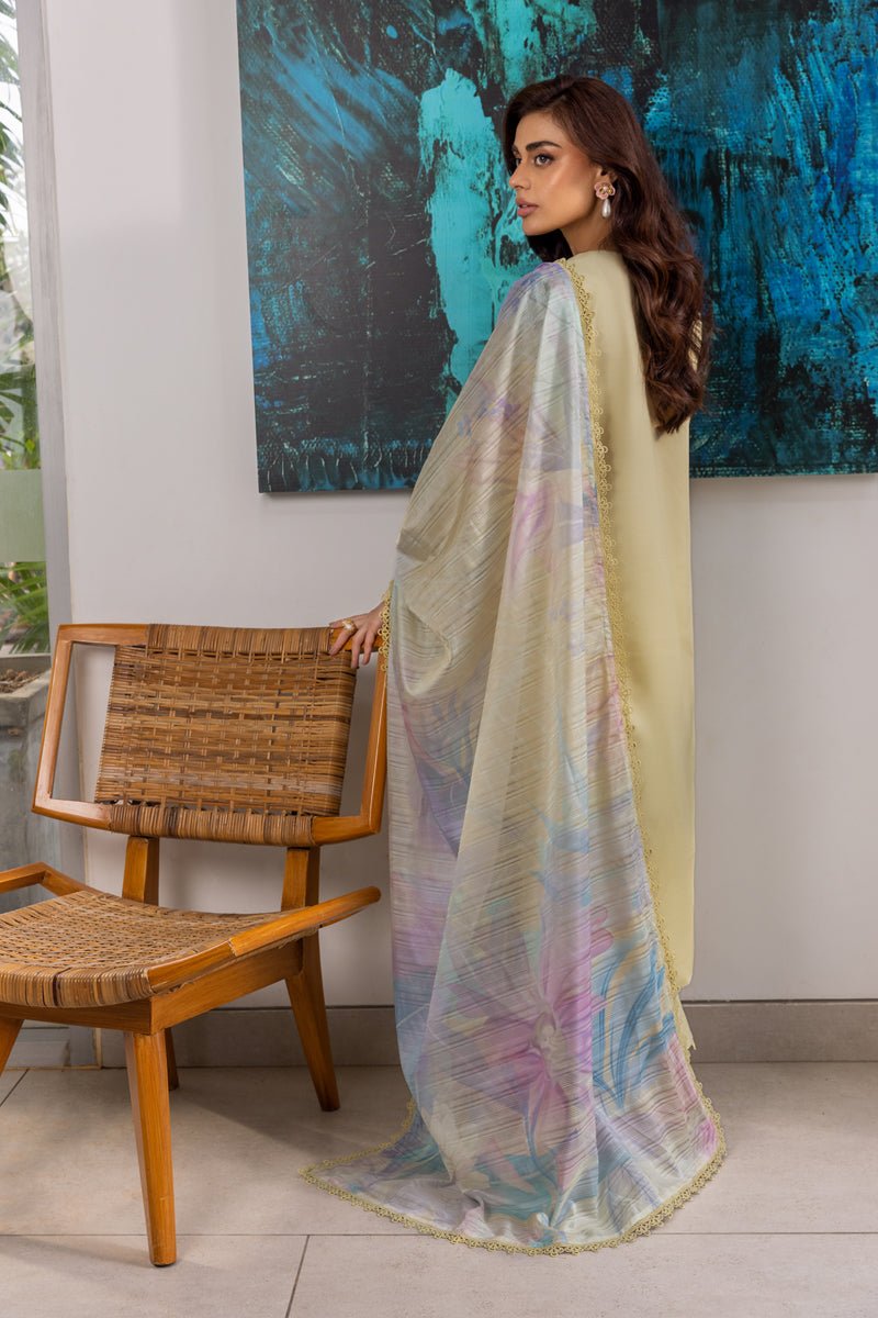 Rangrasiya | Carnation Luxury Festive Edit 25 | Nora-Brand:Rangrasiya-Type:Ladies Clothes-Pale Yellow-Lawn-House of Maryam- Buy in UK, USA