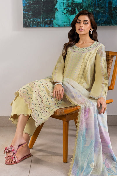 Rangrasiya | Carnation Luxury Festive Edit 25 | Nora-Brand:Rangrasiya-Type:Ladies Clothes-Pale Yellow-Lawn-House of Maryam- Buy in UK, USA