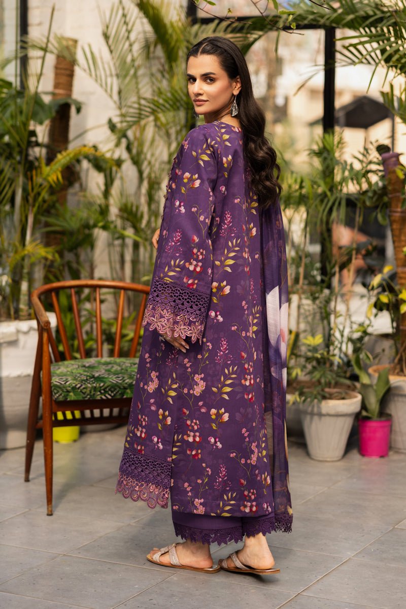 Rangrasiya | Lifestyle Summer Edit 25 | Charlotte-Brand:Rangrasiya-Type:Ladies Clothes-Plum-Lawn-House of Maryam- Buy in UK, USA